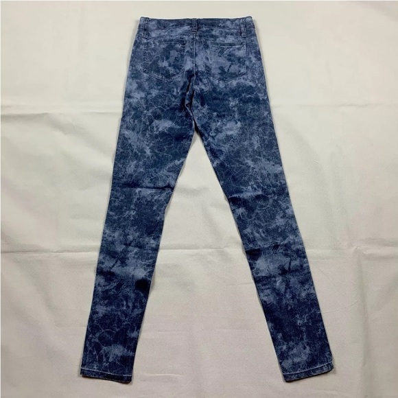 Womens Jeggings TRACTR Tye-Dye Denim Jeans Skinny Blue Indigo Juniors Size 26 - Picture 3 of 4